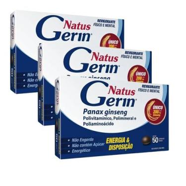 Imagem de Kit 3 Natus Gerin Revigorante Fisico E Mental 50 Cápsulas Cd - LEGRAND