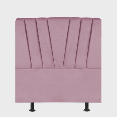 Imagem de Cabeceira Estofada Bélgica 120cm Viúva Solteirão Para Cama Box Quarto Suede Rosa Bebê - Ahz Móveis