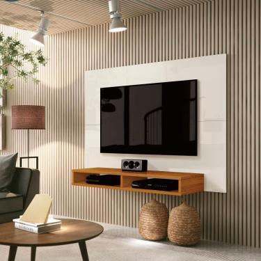 Imagem de Painel Para Tv Até 43 Florença 120cm Offwhite/cedro