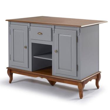 Imagem de Mesa Ilha Para Cozinha Com 2 Portas, 1 Gaveta E Nicho Hannover - M560705 Cor Garapa - Verniz