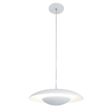Imagem de Luminária Pendente Branco Fosco Sala Mesa Luxo 38X200cm 3XG9