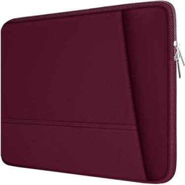 Imagem de Capa para laptop de 13 polegadas, capa de laptop durável atualizada de 14 polegadas compatível com MacBook Pro de 13 a 13,3 polegadas, MacBook Air, pasta de negócios, capa de poliéster repelente de água para notebook, preta