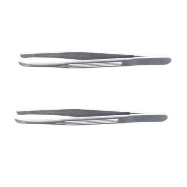 Imagem de Kit com 2un pinça de sobrancelha inox diagonal firme - Rio Tijucas