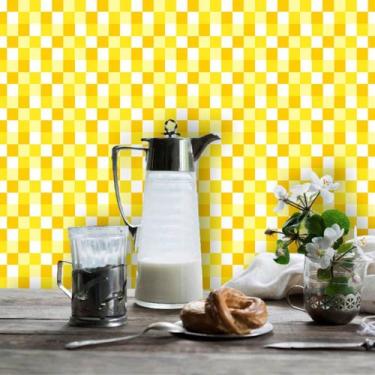 Imagem de Papel de Parede Autocolante Pastilhas em Tons de Amarelo 270 - Inove P
