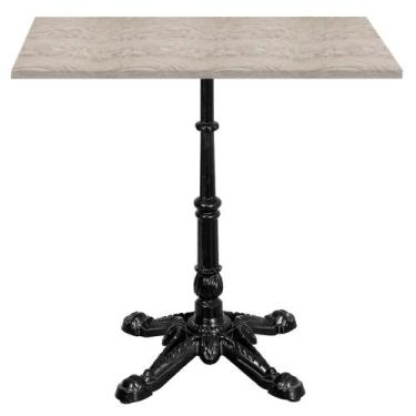 Imagem de Base de Mesa Apus em Ferro Preto 75 cm (Alt) Tampo MDP Quadrado Castan