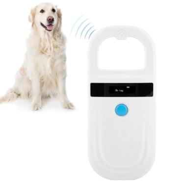 Imagem de Chazcool Leitor de microchip, leitor de microchip RFID EMID recarregável para animais de estimação 134,2 kHz 125 kHz 15 dígitos suporta FDXB (ISO11784 / 11785) para cães, gatos, porcos, animais