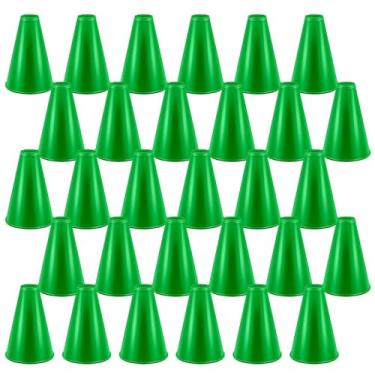 Imagem de 30 peças de megafone de torcida para festa megafone de plástico verde DIY decoração acessório para atividades ao ar livre na escola dia de São Patrício lembrancinhas de festa esportes jogo