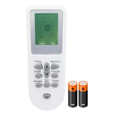 Imagem de Controle Remoto Para Ar Condicionado Compatível com CONSUL Split Bem Estar Facilite e Modelos Portáteis, Com Visor Luminoso, Pilhas Incluidas