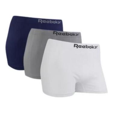 Imagem de Kit 3 Cuecas Reebok Boxer Masculinas Poliéster Elastano Conforto Secag
