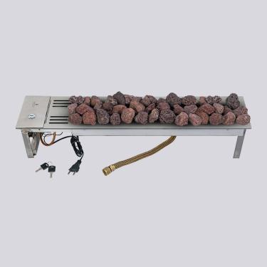 Imagem de Lareira Interna De Embutir A Gás Império 80cm com chave