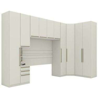 Imagem de Quarto Casal Modulado 10 Portas 367x162 cm Seletto Areia Henn, Areia