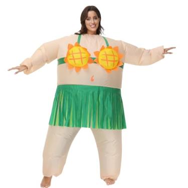 Imagem de AGCOAH Fantasia inflável para adultos, divertida, para festa de Halloween, Natal, Natal, Havaí, G