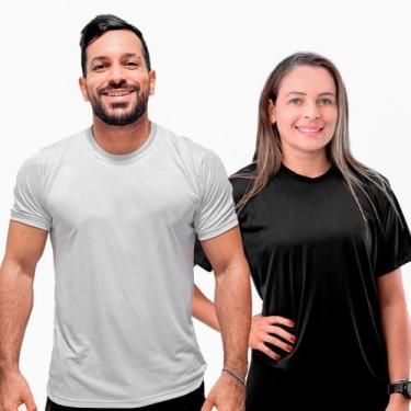 Imagem de Kit 5 Camiseta Dry Fit Lisa Esportiva Academia Proteção Uv - Sete Sete