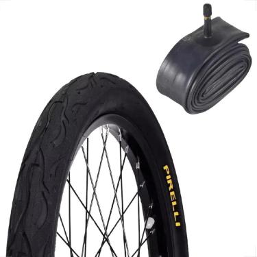 Imagem de Pneu Pirelli Tornado Beta Aro 26 X 2.125 Tipo Flame Balão Slick Bicicleta + Camara de ar shiver