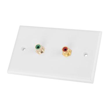 Imagem de 2- Conector Duplo Painel de Parede Padrão Dos EUA, Fácil de Instalar, Fiação na Parede, 4.5x2.8in, para Subwoofers, Aparelhos de Som e Muito Mais, Tomadas de Montagem de