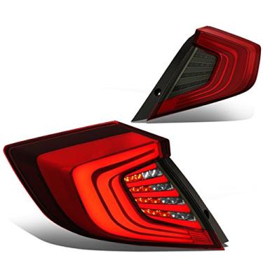 Imagem de DNA Motoring TL-3D-HC163P-RDSM-1 par de luzes traseiras estilo barra LED 3D [para Honda Civic] 16-18