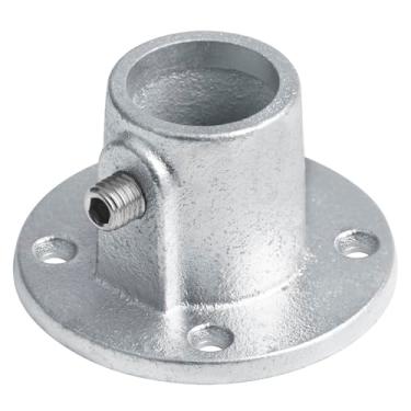 Imagem de eoere 4 peças de encaixes de tubulação estrutural galvanizada, encaixe de corrimão de base de tubo de flange de corrimão, 2,54 cm de diâmetro, ferro fundido