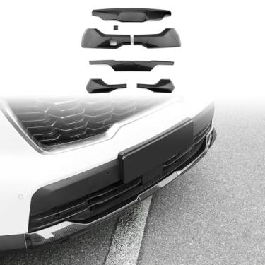 Imagem de YOUTOOCAR Capa de lábio para para-choque dianteiro de carro + capa de lábio de para-choque traseiro de carro compatível com acessórios Kia Sorento 2024-2025 (padrão de fibra de carbono)