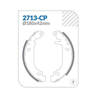 Imagem de Sapata De Freio - Express 1998 A 2003 / Kangoo 1998 A 2000 / R19 1996 A 2000 / R21 1996 A 2000 / Twingo 1993 A 2000 - 2713Cp