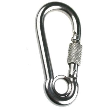 Imagem de Mosquetão Inox Com Trava 4Mm X 40Mm Com Olhal