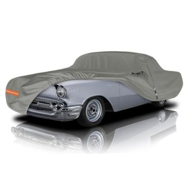 Imagem de Capa de carro completa à prova d'água compatível com Chevrolet Bel Air/150/210 1950-1957, capas de carro clássicas de proteção para todos os climas com zíper para porta e bolsos retrovisores laterais