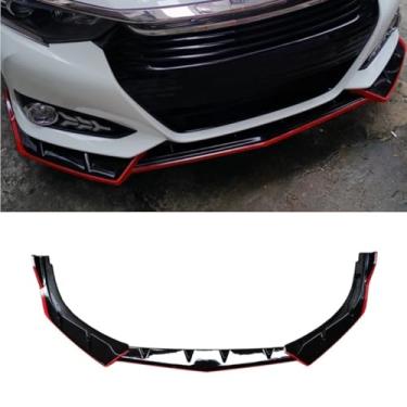 Imagem de Para CRIDER 2022-2024 Car Bumper Dianteiro Lip Splitter Difusor Spoiler Body Kit Gloss Black Bumper Lip Modification Part (Preto Vermelho)