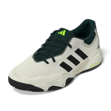 Imagem de adidas Tênis masculino Solematch Control 2, Branco/Prata Metálico/Aurora Ivy, 43