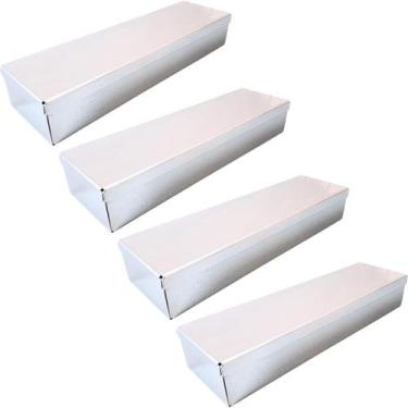 Imagem de Kit 4 Estojos Inox - Para Esterilização Em Estufa - 18x5x3cm - ODONTÉC