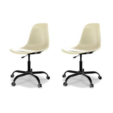Imagem de Conjunto com 2 Cadeiras de Escritório Secretária Eames Office Fendi e 