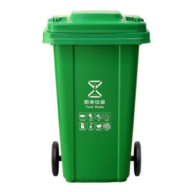 Imagem de Lixeira Grande Lata Lixo Grande 100L 120L Com Rodas Tampa Lata Lixo Grande Comercial Para Áreas Externas Para Pátios Cozinhas Entretenimento Ao Ar Livre(Green,100L)