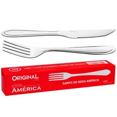 Imagem de Jogo Garfo e Faca Inox 24 Pecas - Original Line