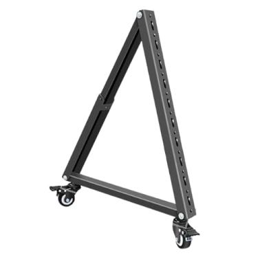 Imagem de Bothyi Suporte de TV móvel de baixa altura com ângulo de visão ajustável de 40° a 70°, suporte de chão triangular de metal para, carrinho para sala
