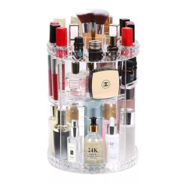 Imagem de Organizador Maquiagem Acrílico Giratório Suporte Cosmético - Comercial