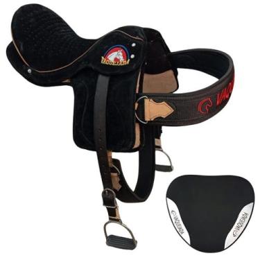 Imagem de Sela Semi Profissional de Couro para Cavalo Cavalgada vaquejada - sela