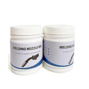 Imagem de Bocal de soldagem com revestimento por imersão em gel, gel antirespingos para soldagem MIG; bocal de soldagem e pontas de contato; 473 ml, branco (2 latas)