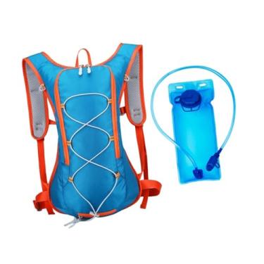 Imagem de oshhni Mochila de hidratação, bolsa esportiva para atividades ao ar livre, bolsa de caminhada leve e ajustável, mochila de hidratação portátil para ciclismo, Azul