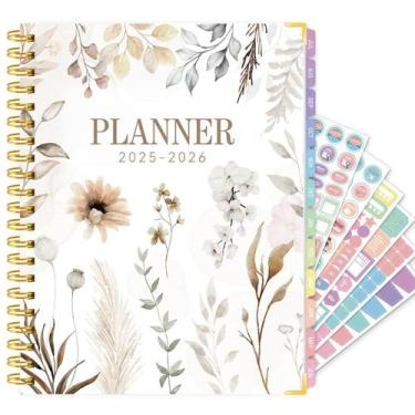 Imagem de Planejador GuassLee 2025-2026 Semanal Mensal A4 com adesivos