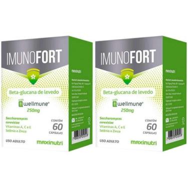 Imagem de KIT 2X Imunofort (Wellmune + Vitaminas A, C, E, Zinco e Selênio) 60 cá