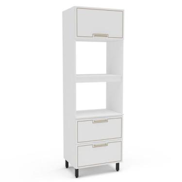 Imagem de Paneleiro Torre Quente 2 Portas 1 Gaveta Amara Politorno, Branco