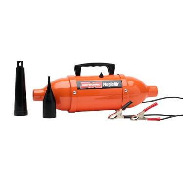 Imagem de METROVAC Inflador/deflator de ar mágico 109-109617, bomba elétrica potente com cabo de 12 pés e clipes de bateria para inflação/esvaziamento rápido de colchões de ar, infláveis de piscina.