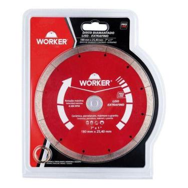 Imagem de Disco Diamantado Porcelanato Extrafino 180mm Liso - Worker