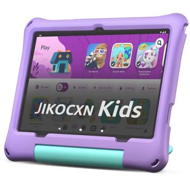 Imagem de JIKOCXN Tablet infantil, tablet Android 15 para crianças Octa-Core de 10 polegadas com capa, 24 GB RAM 64 GB ROM 1 TB cartão TF expansível para crianças pequenas, controle parental, câmera dupla