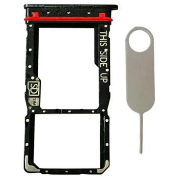 Imagem de Suporte de compartimento para cartão SIM único micro SD de substituição para Motorola Moto G 5G 2024 XT2417, incluindo pino ejetor de cartão (Sage Green)
