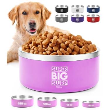 Imagem de Dog Bowl Tuff Pupper em aço inoxidável isolado pesado