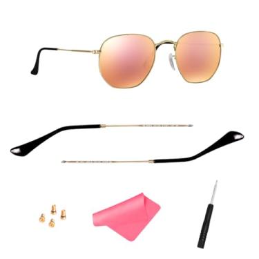 Imagem de Heydefo Pontas de substituição para hastes (meias de ouvido) para Ray-Ban Aviator RB3025 3026 Kits de reparo com bolsa de óculos de sol, FUSHSIA