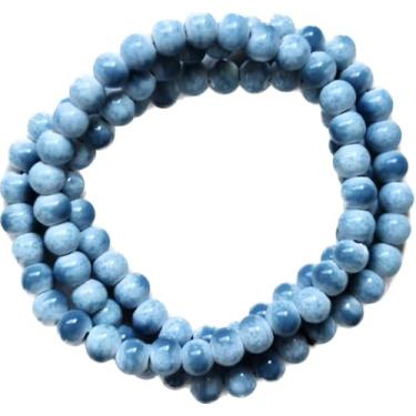 Imagem de Pulseira feminina nativa americana fofa colorida de cerâmica com 3 fileiras de largura empilhável com contas elásticas vintage joias nativas boêmias, hippie, colar para mulheres, Medium, Cerâmica