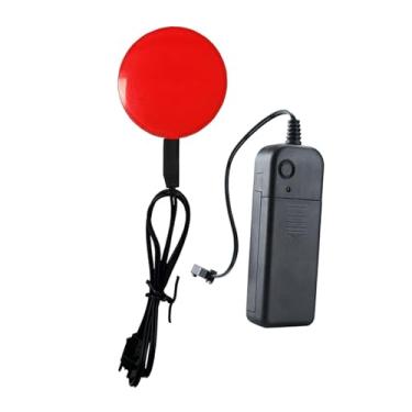 Imagem de KiBcsLic Painel de olhos brilhantes de decoração de esqueleto LED flexível Painel brilhante para máscaras Abóboras Fantasma Decoração de Halloween, Vermelho 5cm