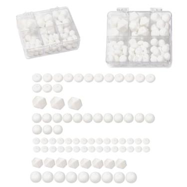 Imagem de Contas de silicone para fabricação de chaveiros, contas focais para canetas, canetas com contas DIY multicoloridas, focais e kits de contas grandes com orifícios personalizados, suprimentos de