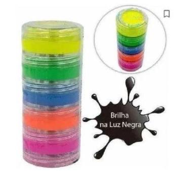 Imagem de Tinta Facial Colormake Neon Fluor 5 Cores Maquiagem Carnaval - Fantasi