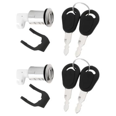 Imagem de Briny River 2 chaves de trava de assento de motocicleta 50 x 19 mm para veículos elétricos de motocicleta